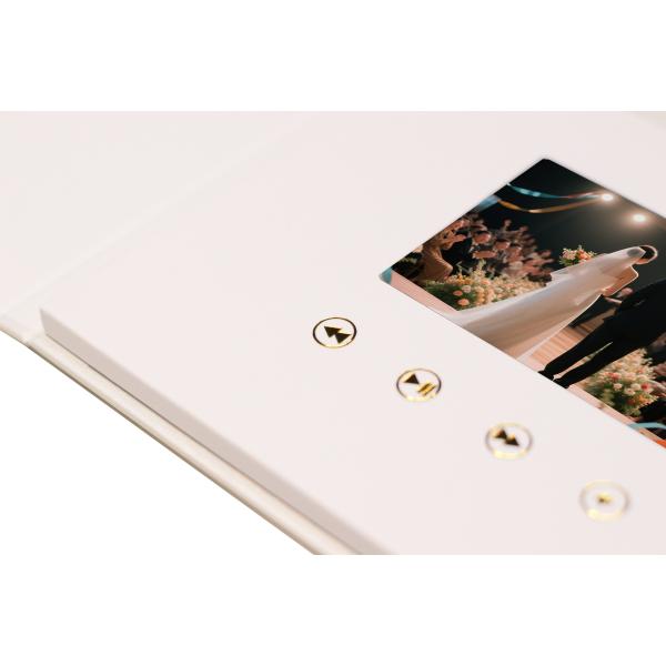 Custom Wedding Music Lcd Video Brochure 300mAh Battery Capacity