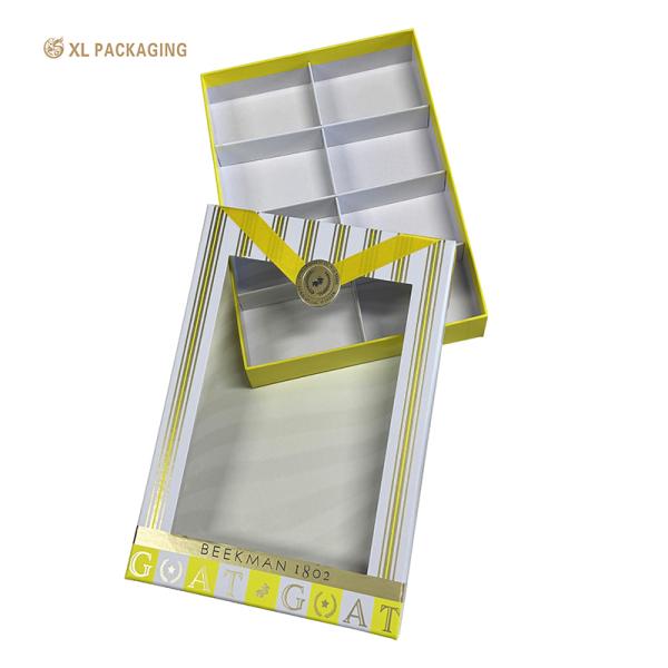 XL Packaging Custom Square Skincare Paper Box With Window Transparent Cosmetic Perfume Packaging Gift Box Serum Skincare Boxes