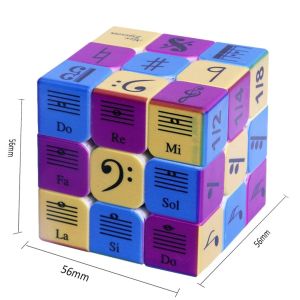 Speed 3x3x3 IQ Magic Cube Music Notes Puzzle Relief Toys Gift Lovers Kids Adult