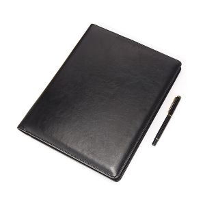 Business Conference Document Notebook Folio Embossed A4 PU Material