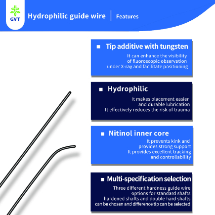 Quality ‌Medical Hydrophilic Guide Wire Surgical Guidewire With Radio Opaque Markers for sale