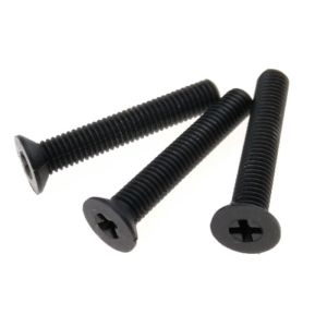CSK Head Black Nylon Screw M3 Machine Thread Plastic Fastener
