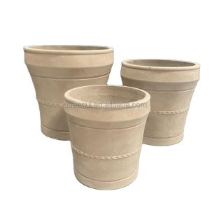 7-8 Years Life Time Fiber Cement Flower Pot Frost Resistant And Long-lasting For