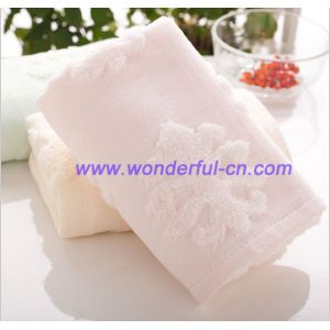 3D Jacquard 420GSM organic cotton amazon pink holiday hand towels