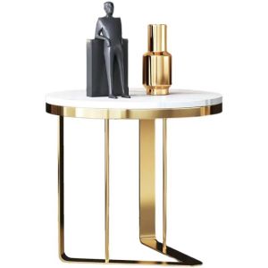 SEDIA Stainless Steel Marble Sofa Side Table For Living Room