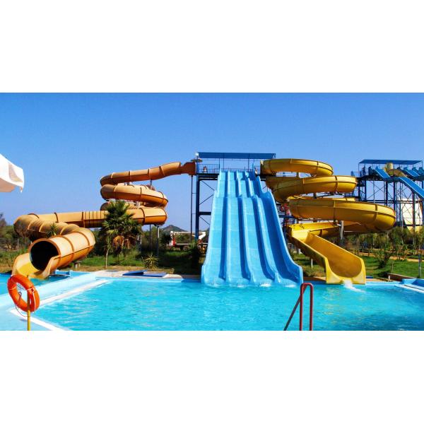 OEM Outdoor Water Amusement Park Aqua Swimming Pool Fiberglass Water Slide Set