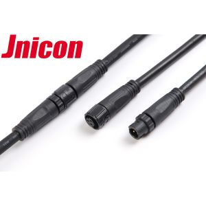 Quick Lock Waterproof Circular Connectors , Molded Cable M12 Waterproof