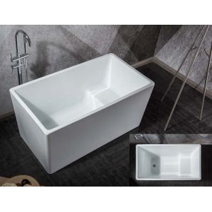 Freestanding Artificial Stone Bathtub 170CM For Office Building