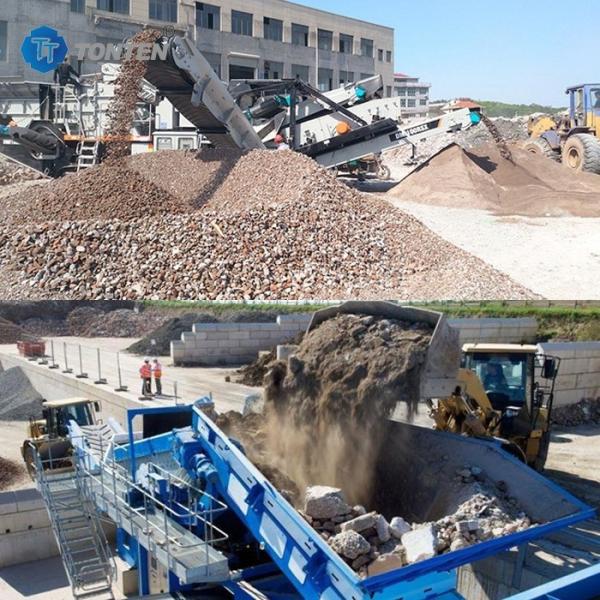 Buy Construction Site Waste Brick Recycling Machine Plant Stone Crusher at wholesale prices