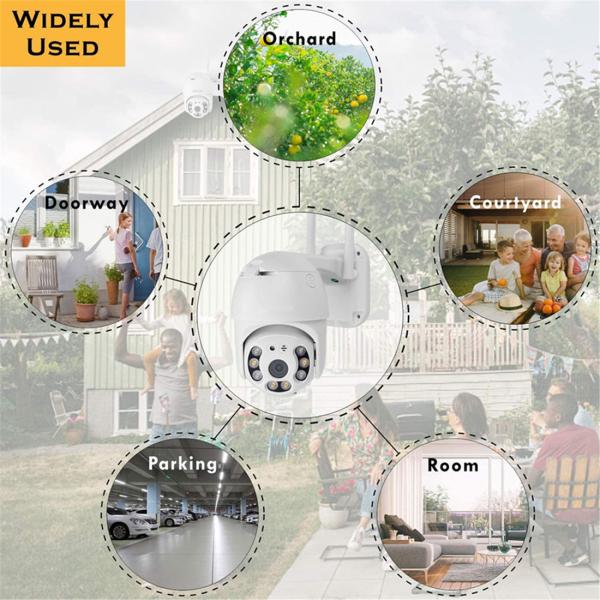 Camera HD 1080P Outdoor Wireless Wi-Fi IP Camera Two Way Audio Auto Tracking Night Vision IP65 Waterproof