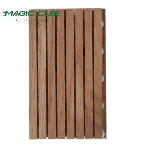 Contemporary Design Style Wooden Grooved Acoustic Panels with Normal MDF Core