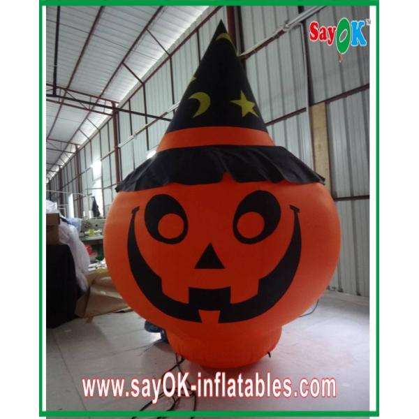 Buy Durable Large Inflatable Pumpkin Decoration With Led Lighting Orange at wholesale prices