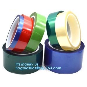 Green Polyester Silicone Adhesive Electroplating Tape Heat Resistant PET Powder