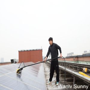 Water Powered Electric Rolling Brush for Solar Panel Cleaning in Metallurgical