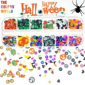 China Polymer Clay Beads Mixed Halloween Beads For Bracelets Necklace Accessories on sale