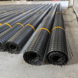 30kn PP Plastic Biaxial Geogrid for Road Construction Length 50-100m Raw