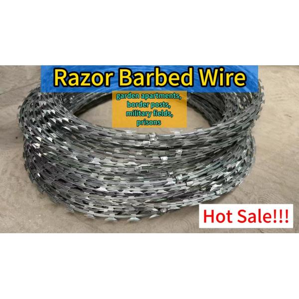 Buy Manufacturer Supply 500mm Coil Diameter Concertina Razor Barbed Wire at wholesale prices