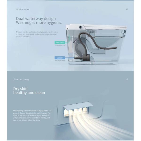 Buy Japanese Style Smart Toilet Bidet Fully Automatic Inductive 680x405mm at wholesale prices