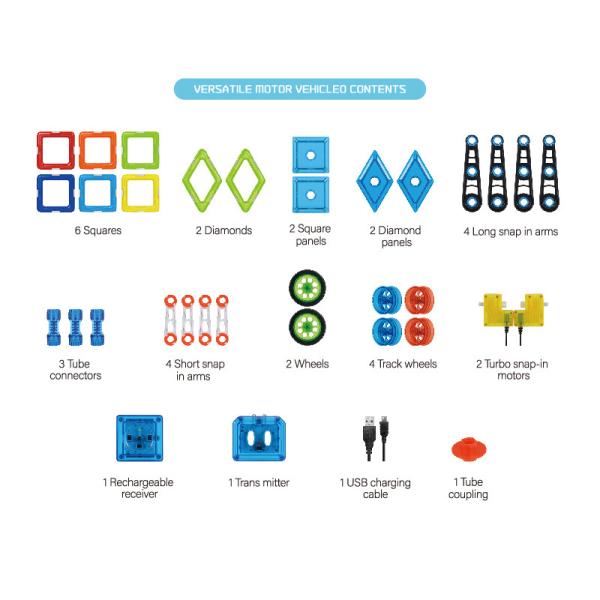 DIY Puzzle Toys Magnetic Block Sets Versatile Shapes Magnetic Building Tiles With Wheel