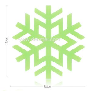 Kitchen Decorative Heat-resistant Silicone Trivet Snowflake Shape Table Mat Blue