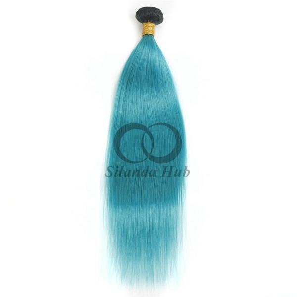 #T1B/Blue Straight Remy Human Hair Bundles Sew In Weave Bundles Brazilian Bundle Deals