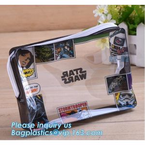 slider zip lock plastic cosmetic bags, Supply custom pvc k pouch slider zipper plastic garment t shirt bags, Clear