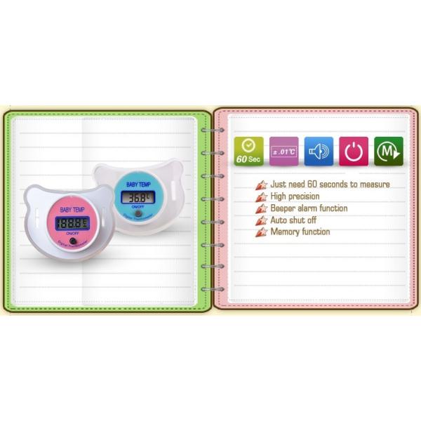Digital LCD Pacifier Thermometer Easy For Infant Temperature Test AH-BY01 Nipple Thermometer