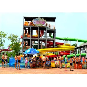 Mix Color 2000sq.m 5m Spiral Water Slide For Children