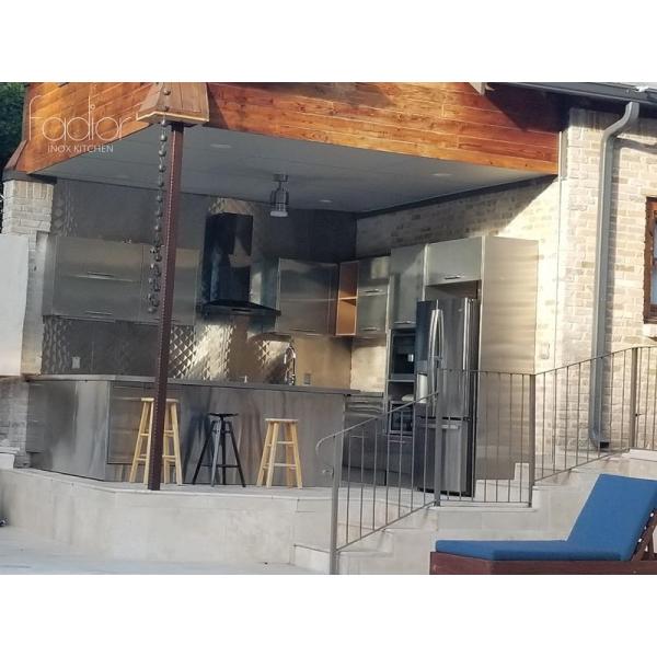 OEM Outdoor Kitchen Stainless Steel Sink Cabinet With Integrated Modern Appliances