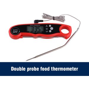High Temperature Alarm Barbecue Smoker Thermometer Dual Probes Food Safety