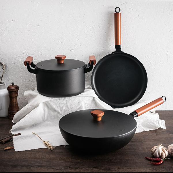 Amazon 3 piece Cooking Set Kitchen Frying Pan Cookware Pot And Pans Aluminum Nonstick Cooking Cookware Set