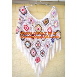 Crochet Scarf Women Pashmina Fur Designer Wrap Scarf Handmade Crocheted