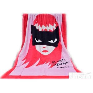 100*180cm Large Reactive Custom Printed Beach Towels With Pocket