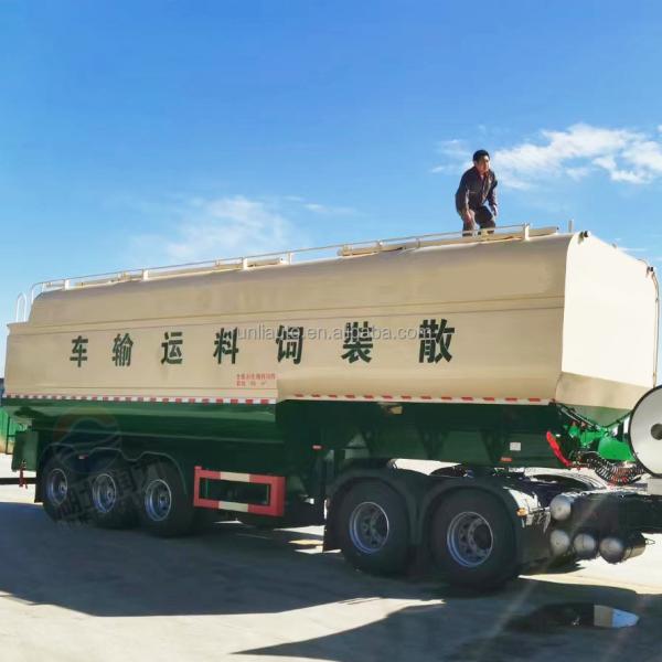 Original Factory 65000 Litres Bulk Feed Semi Truck Farm Animal Feed Transporter Animal Feed Transport Semi-trailer