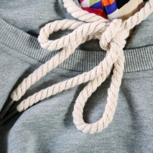 Ladies Hooded Sweatshirts , White Loose Fashion Jersey