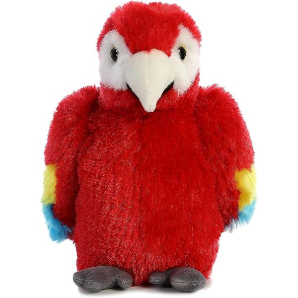 Buy Polyester Fiber Stuffing Bright Red Macaw Plush Toy at wholesale prices
