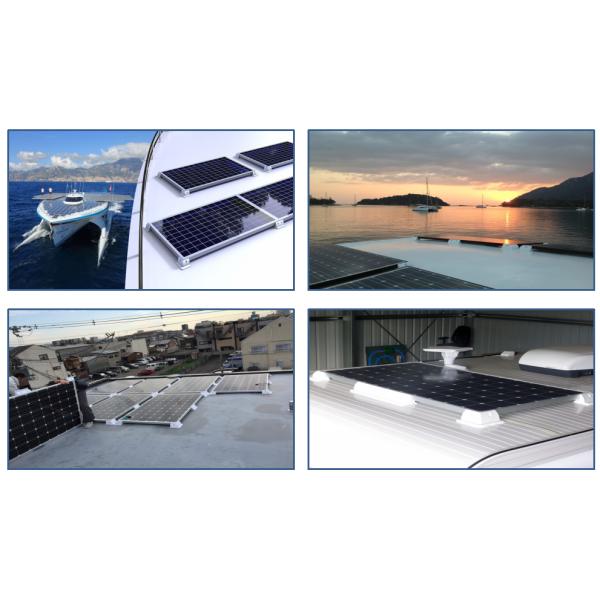 ABS Brackets for Solar Panel Installation on Caravan Motor Home RV 7PCS White Black