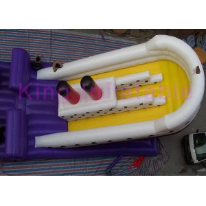 CE Green Huge Inflatable Obstacle Course Dry Slide With Climbing Wall