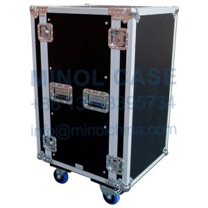 Custom Shockproof 20U Rack Case Flight Case With Wheels For Music Equipment