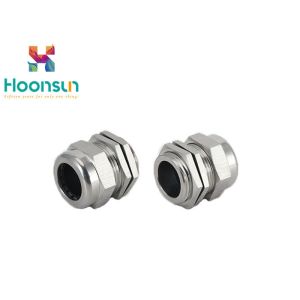 IP68 Metallic Color Stainless Steel Cable Connectors NPT1 / 2 Standard Type