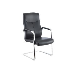 China Ergonomic Pu 1.65mm Leather Desk Chair Without Wheels on sale