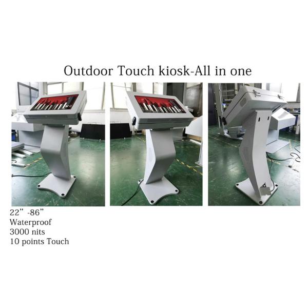 Interactive Touch Screen Digital Signage , All In One Digital Kiosk Display AC 500W