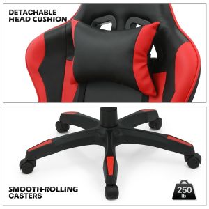 ALINUNU Ergonomic Fabric Computer Gaming Chair with Headrest and Lumbar