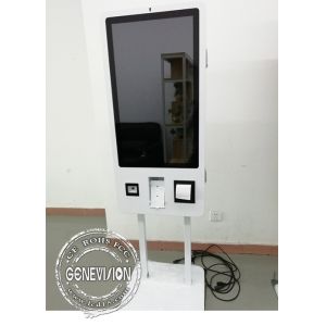32 Inch Self Service Payment Terminal Food Kiosk 1920 * 1080 Resolution With 5MP