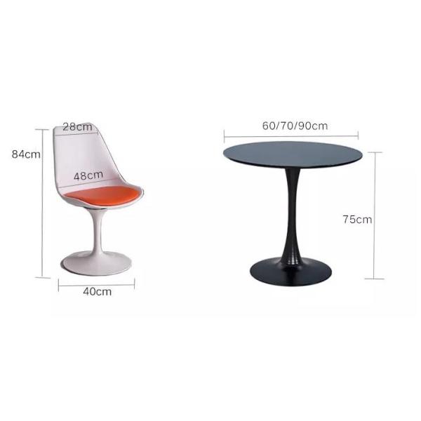 Tulip chair/simple dining chair/modern leaning chair can rotate dining chair to receive guests leisure negotiation chair