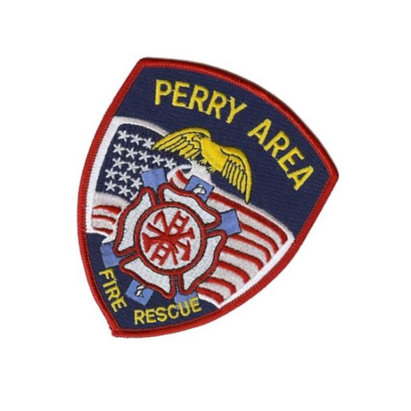 Eco Freindly Merrow Border 3D Fire Department Patches For Clothing