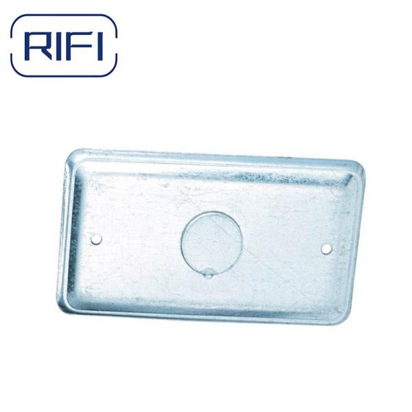 RS9 Raised Steel Cover Galvanized Electrical Conduit Box Cover For EMT Junction Boxes