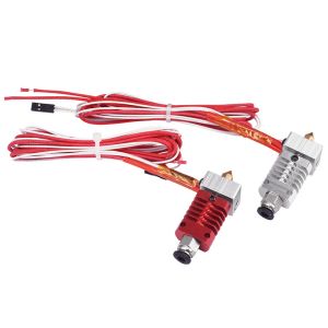 Quality 304 Stainless Steel Nozzle E3D CR8 Extrusion Head Silver Red Color for sale