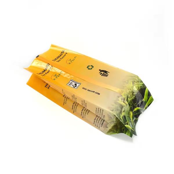 Custom Printed Laminated 240g 500g Waterproof Plastic Bag Pouch Back Seal Foil Food Grade Tea Packaging Bags Side Gusset