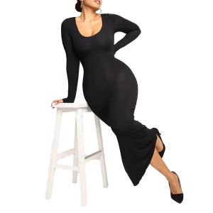 Maxi Standard Sustainable Dress Bodycon Shapewear with Tightening and Light
